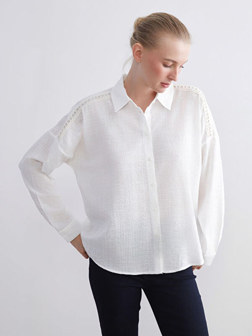 Dantel Detayl? Kad?n G?mlek