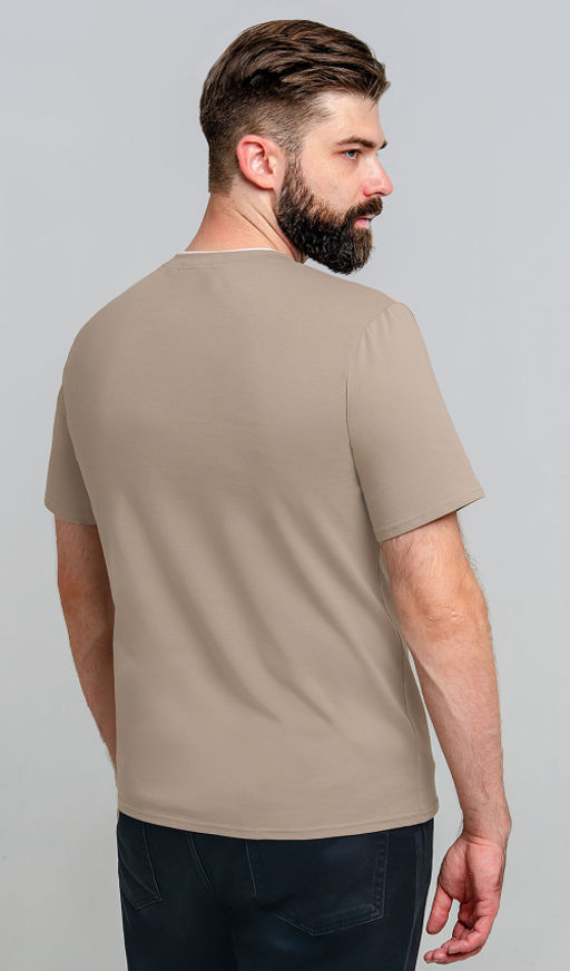 Арт. 67124 Футболка мужская 48-56 (5 шт) Цвет:бежевый - Идеал фото 4