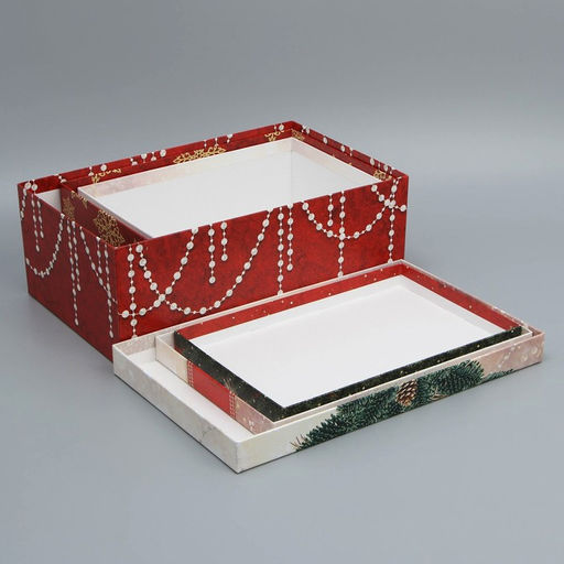 Набор подарочных коробок 3 в 1 С новым годом, 26 17 10 32.5 20 12.5 см - Дарите счастье фото 3