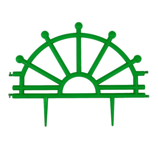 Ограждение декоративное, 32×280 см, 7 секций, пластик, зелёное, «Штурвал»