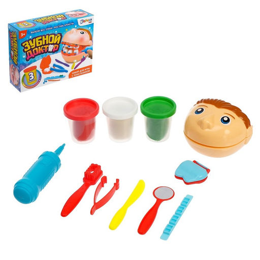 УЦЕНКА Набор для игры с пластилином Зубной доктор (без пластилина)