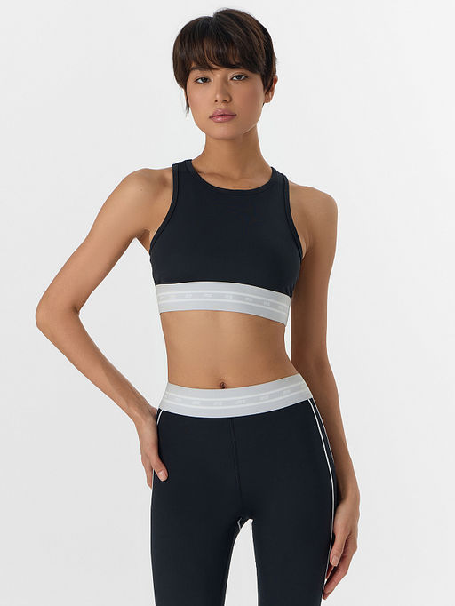 Топ женский спортивный черный