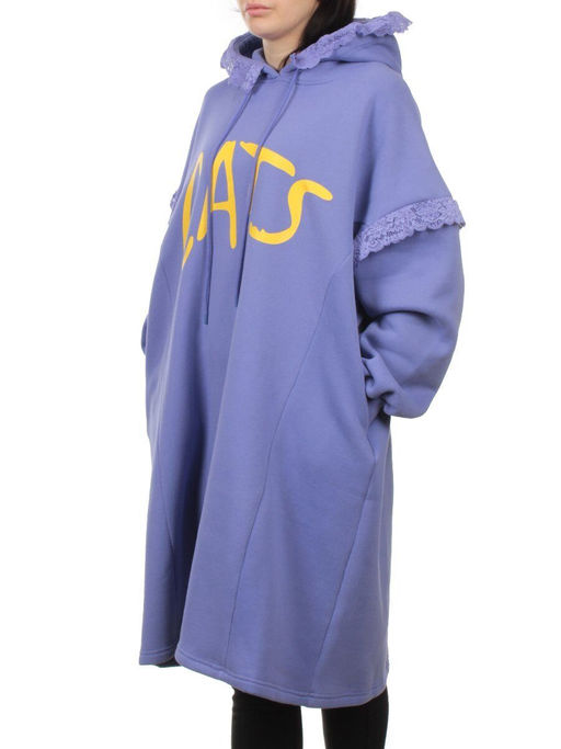2247 VIOLET Толстовка-платье женская (85% хлопок, 10% полиэстер, 5% спандекс) - Fashion фото 5