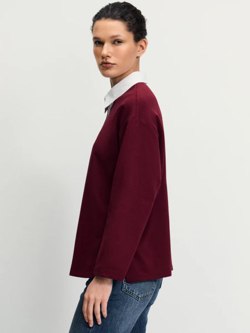 Хлопковый джемпер с отложным воротником / Zarina