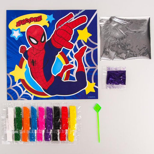 Набор для создания фрески песком Действуй!, Человек-паук - Marvel фото 2