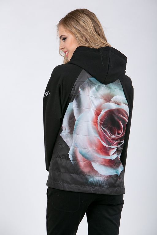 Толстовка из футера  комбинированного с плащевкой - А+б коллекция фото 10