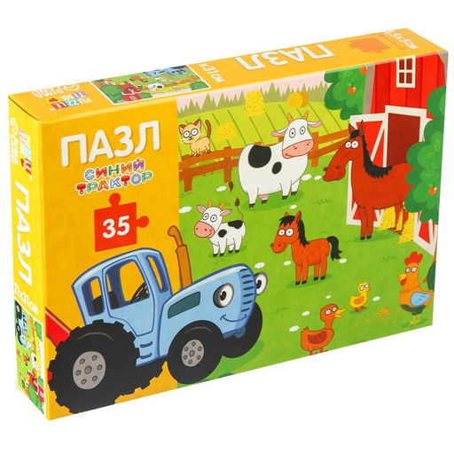 Пазл Синий трактор на ферме, 35 элементов  фото 11