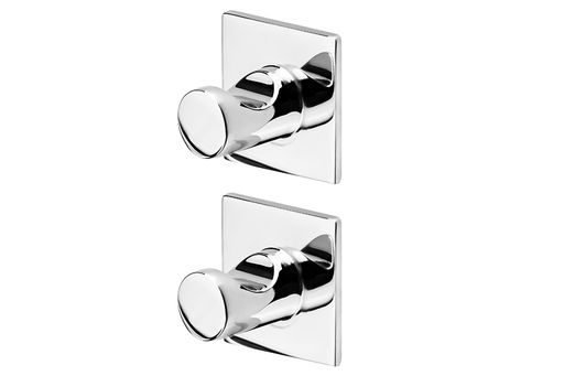 Набор 2 крючков 3,7*3,7*2,8 см Серебро квадрат, самоклеящиеся - Elan gallery фото 3