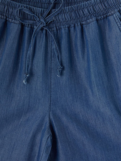 Beli Lastikli Wideleg Kad?n Jean Pantolon