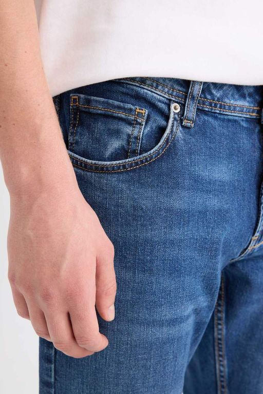 Pedro Slim Fit Джинсовые брюки узкого кроя с нормальной талией и узкими штанинами - Defacto фото 5