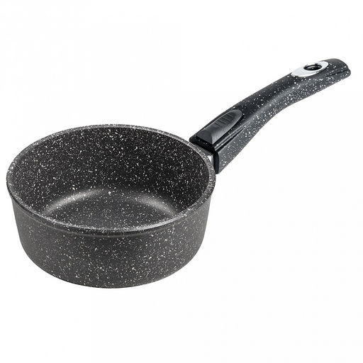 Ковш с тефлоновым покрытием 1,0л, д16см "Гранит", h7см, s0,4см, съемная ручка из термостойкого пластика (Россия)