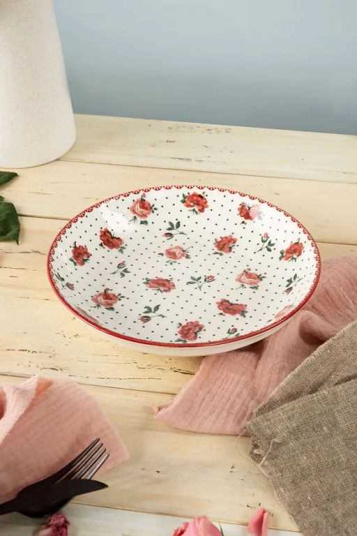 Тарелка глубокая Английский ситец YX21031SP80 20 см /КОРАЛЛ/ фото 6