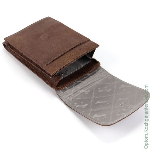 Мужская кожаная сумка-портмоне 2019958А К78 Марроне Гиалло - Dff фото 2