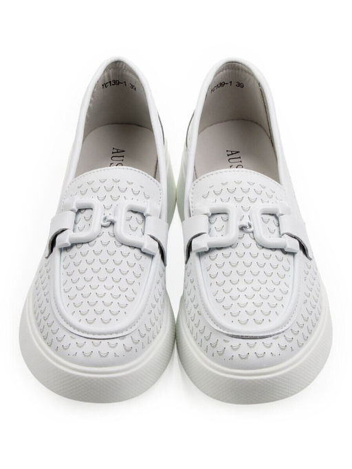 06-YC139-1 WHITE Туфли женские (натуральная кожа)