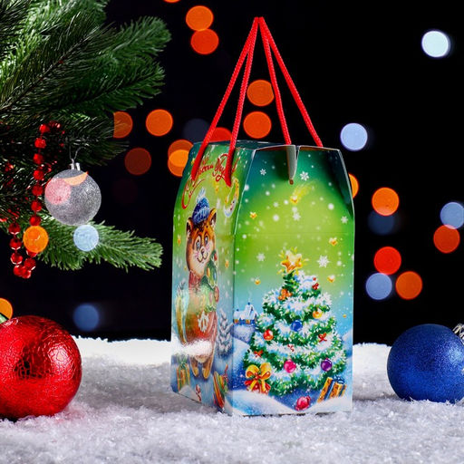 Цена за 5 шт. Подарочная коробка Котик в лесу 15 х 10 х 20,5 см - Simaland фото 3