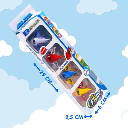 Набор инерционных самолетов Авиалинии, 4 штуки - Simaland фото 8