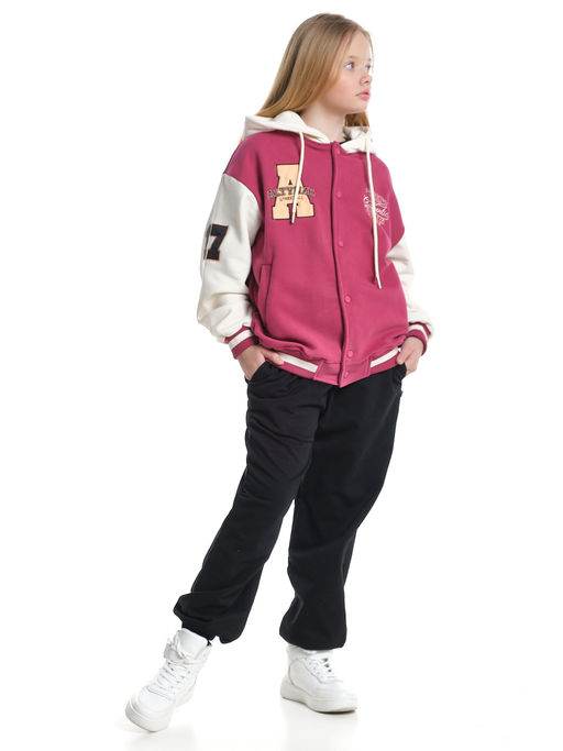 Толстовка с капюшоном с принтом 33-7647 красный - Mini maxi фото 18