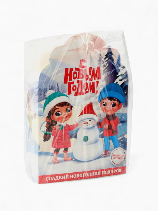Сладкий детский новогодний подарок С Новым годом: конфеты + раскраска внутри, 500 г