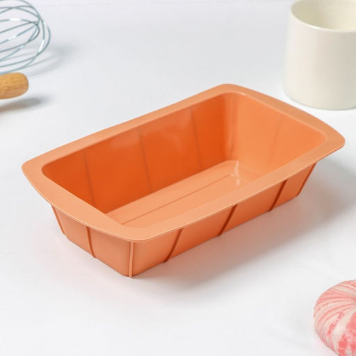 Форма для выпечки Доляна «Хлеб», силикон, 24×13×6 см, внутр.размер 21×11 см, бежевая