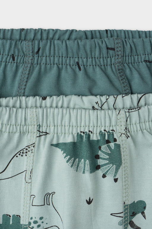 CROCKID, Трусы/ уп. Цвет: темный малахит, голуб.прибой, динозавры