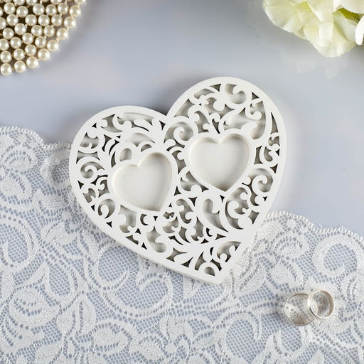 Подставка для колец Ажур, белая, 14,5х13х0,8 см - Simaland фото 2