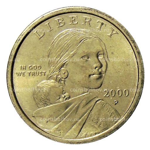 1 доллар 2000 года P США Сакагавея  Парящий Орел