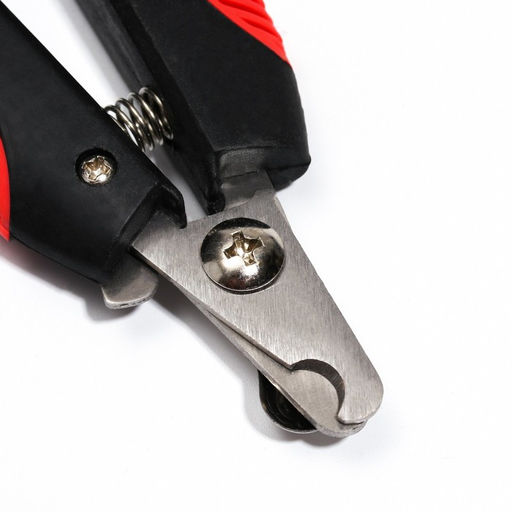 Когтерез боковой с рифлеными ручками, отверстие 9 мм, чёрный с красным - Пижон фото 3