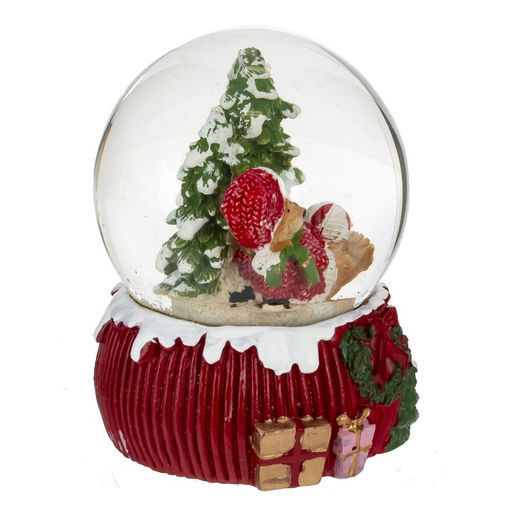 Фигурка декор в стекл шаре "Мишка/Снеговик/Дед Мороз/Олень", D 6.5 см, L6,5 W6,5 H9 см, 4в.