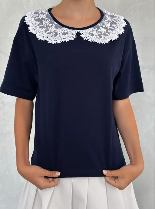 CRB wear / CWJG 63916-41 Джемпер для девочки,темно-синий/Ex.Cherubino  фото 2