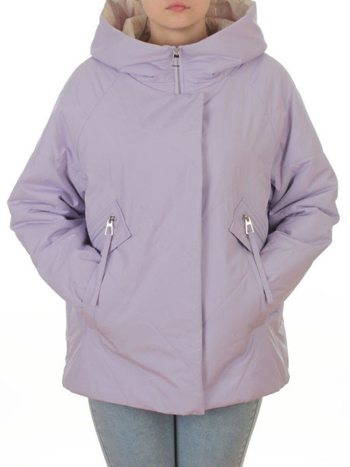 8008 LILAC Куртка демисезонная женская (100 гр. холлофайбер) - Фабричный китай фото 3