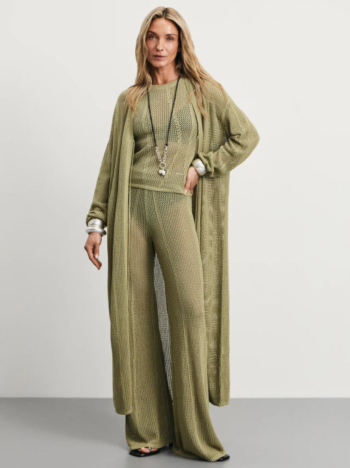 Прямые вязаные брюки / Zarina  фото 6