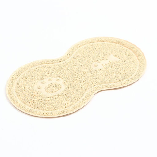 Коврик 2-в-1 под миску/туалет для животных два круга, 47 х 26 см, бежевый - Пижон фото 2