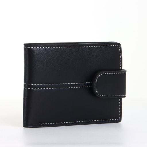 Портмоне мужское на кнопке, чёрное