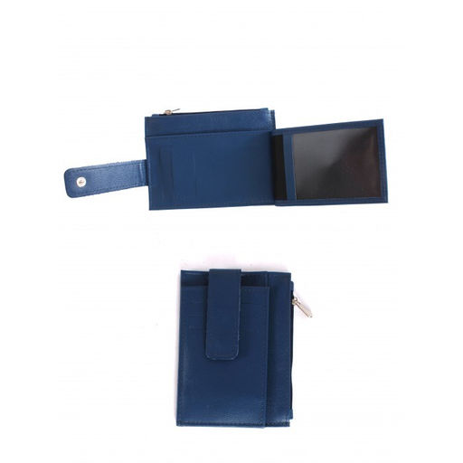 Визитница-кардхолдер Croco-ВК-218 н/к, 2отд, 11карм, синий бергамо (47) 264847