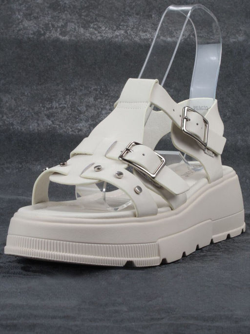 08-PEAG33-1 LT. BEIGE Босоножки женские (натуральная кожа)