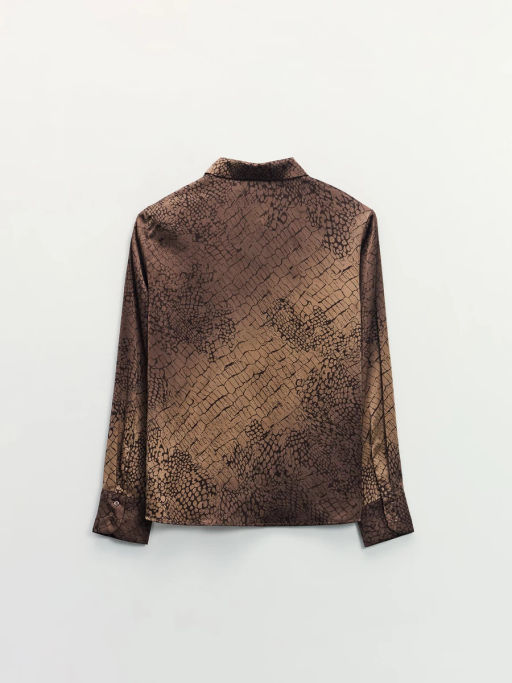 Атласная блузка с принтом / Zarina