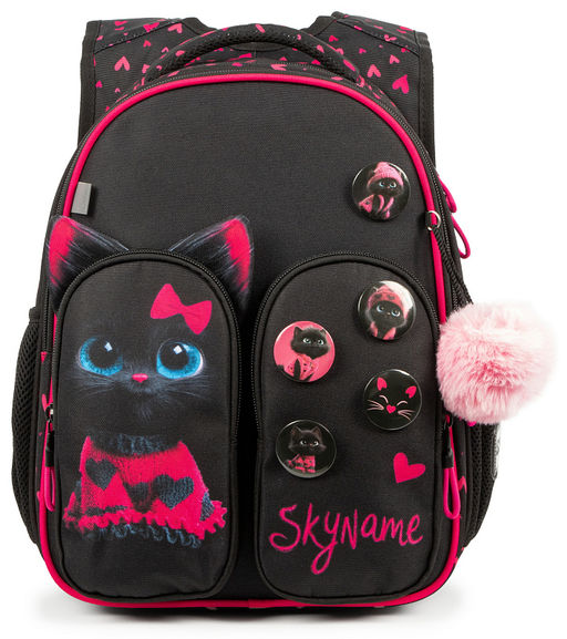 Рюкзак SkyName set-R9-15 + мешок для обуви, папка, пенал, кошелек, бейдж, канц. наб, брелок , значки  фото 3