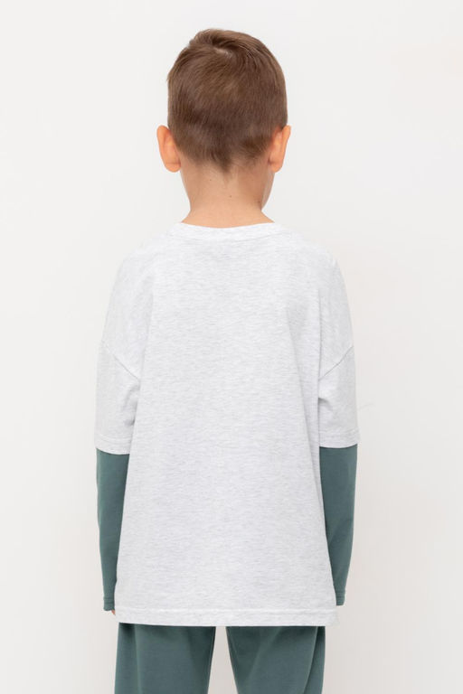 Crockid _ КР 302713/св.серый меланж к546 лонгслив (футболка дл.рукав) для мал фото 2