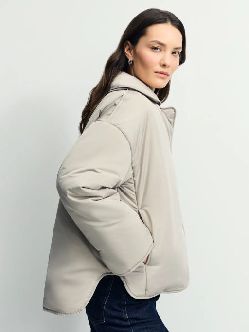 Утепленная куртка с отложным воротником / Zarina фото 5