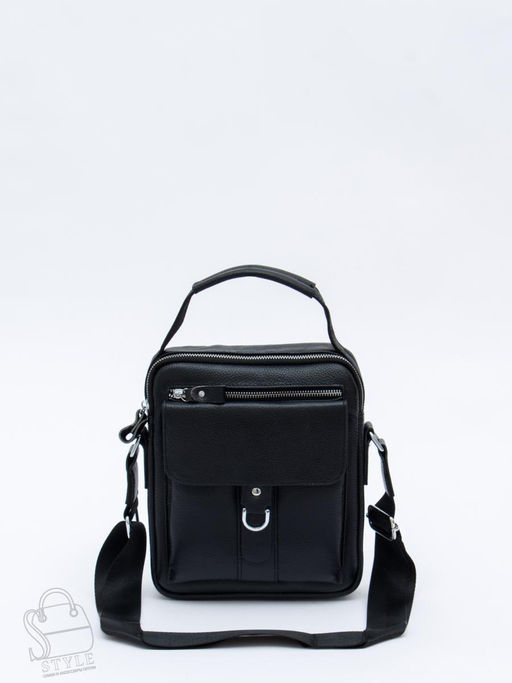 Сумка мужская кожаная 8208H black Heanbag
