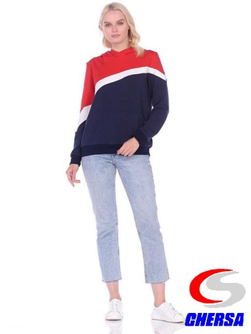 Джемпер-худи из футера с капюшоном (Артикул: 7640 ) - Chersa фото 3