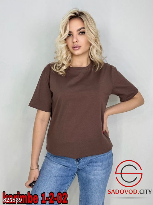 Футболка женская однотонная