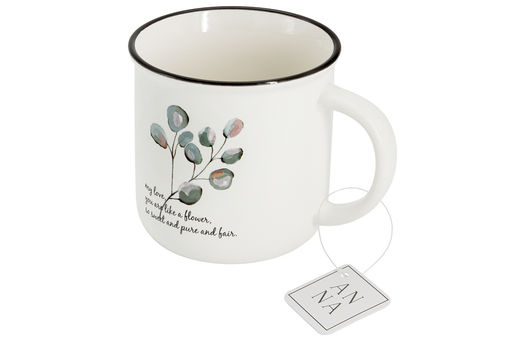 Кружка, 400 мл, фарфор N, белая, Эвкалипт, Herbarium - Anna lafarg фото 4