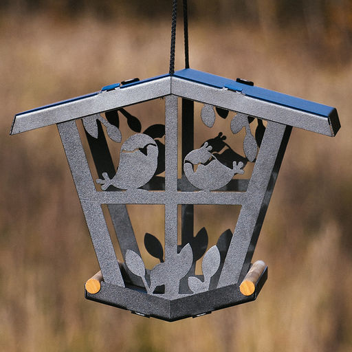 Кормушка для птиц металлическая "Теремок" 26х20,5х20см, черный (Россия)