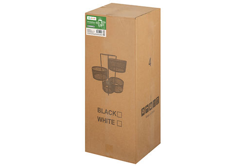 Этажерка 4-х ярусная 33,5*32*75,5 см Серая на колесиках, металлическая - Elan gallery фото 5