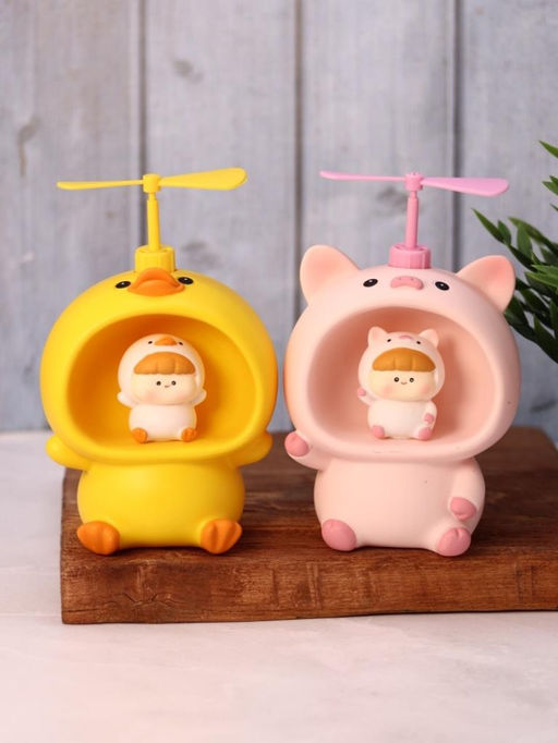 Kопилка - ночник Baby pig fan, pink (13,5 см), пластик