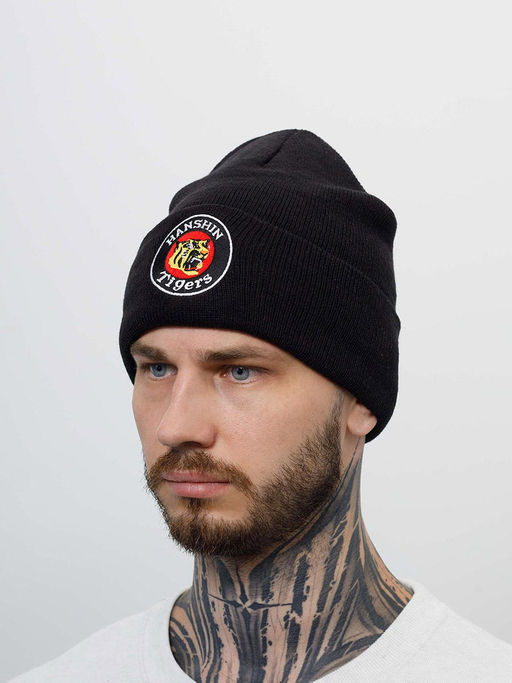 Шапка AMERICAN NEEDLE арт. 21019A-HTI Hanshin Tigers Cuffed Knit NPL (черный)  фото 3