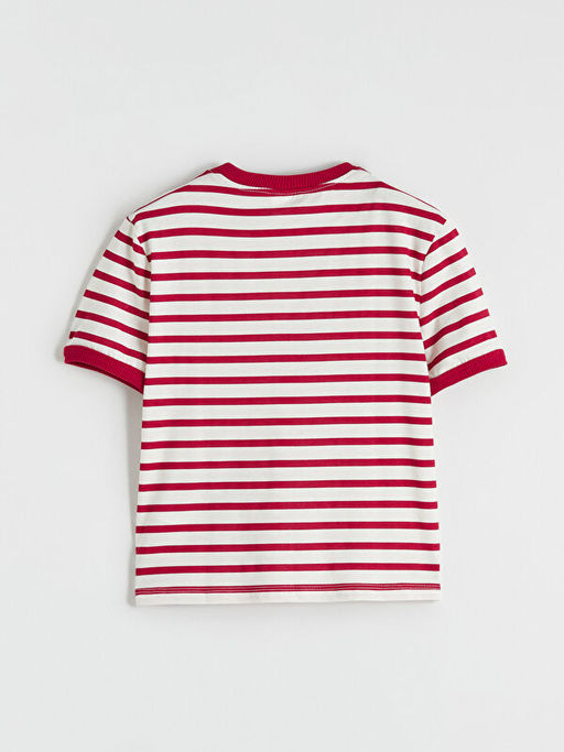 Bisiklet Yaka ?izgili Erkek ?ocuk Ti??rt