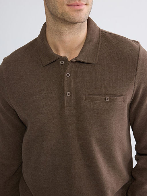 Polo Yaka Erkek Sweatshirt