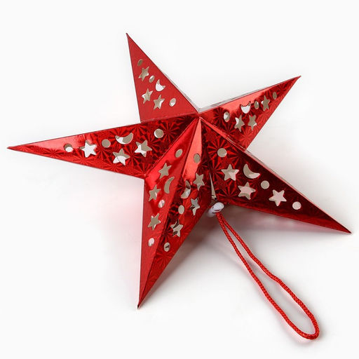 Новогоднее ёлочное украшение звезда с гирляндой «Бой курантов», 45×45 см, модель G-15